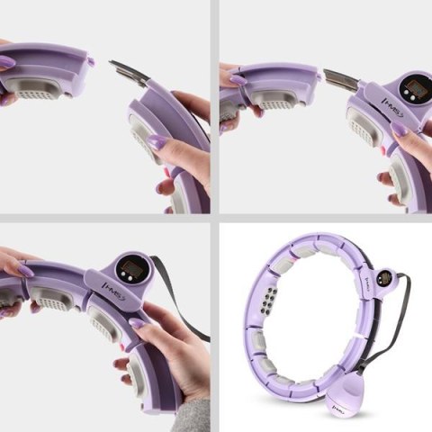 HHM13 HULA HOP VIOLET Z MAGNESAMI I OBCIĄŻNIKIEM + LICZNIK HMS HHM13 HULA HOP VIOLET Z MAGNESAMI I OBCIĄŻNIKIEM + LICZNIK HMS