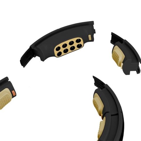 HHM13 NEW HULA HOP BLACK/GOLD Z MAGNESAMI I OBCIĄŻNIKIEM + LICZNIK HMS HHM13 NEW HULA HOP BLACK/GOLD Z MAGNESAMI I OBCIĄŻNIKIEM + LICZNIK HMS