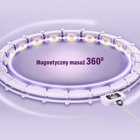 HHM14 HULA HOP VIOLET Z MAGNESAMI I OBCIĄŻNIKIEM + LICZNIK HMS HHM14 HULA HOP VIOLET Z MAGNESAMI I OBCIĄŻNIKIEM + LICZNIK HMS