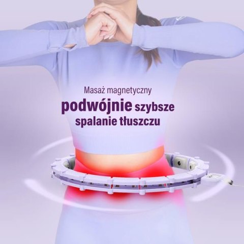 HHM14 HULA HOP VIOLET Z MAGNESAMI I OBCIĄŻNIKIEM + LICZNIK HMS HHM14 HULA HOP VIOLET Z MAGNESAMI I OBCIĄŻNIKIEM + LICZNIK HMS