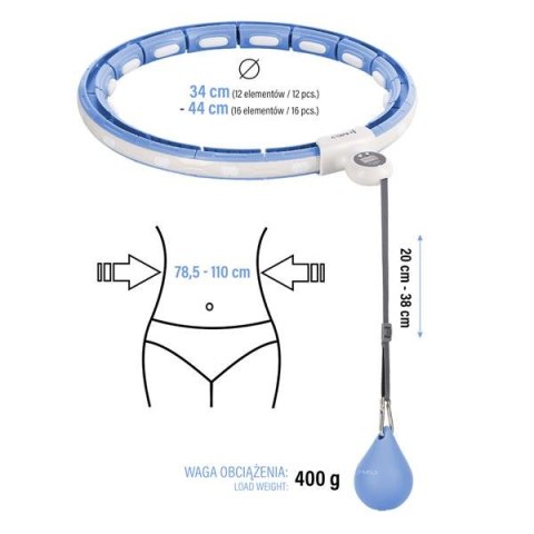 HHM15 BLUE – Hula Hop z Magnesami i Licznikiem HMS HHM15 BLUE – Hula Hop z Magnesami i Licznikiem HMS