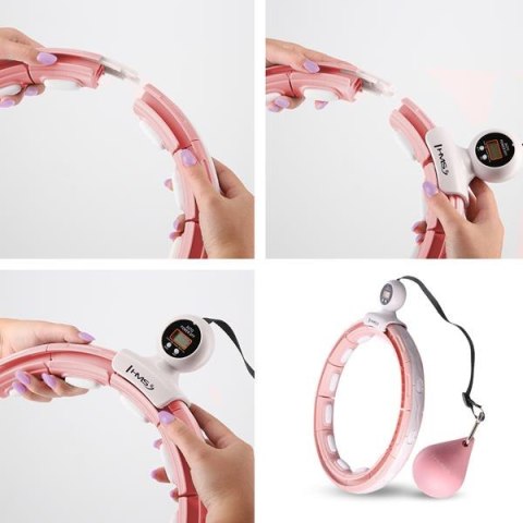 HHM15 PINK – Hula Hop z Magnesami i Licznikiem HMS HHM15 PINK – Hula Hop z Magnesami i Licznikiem HMS