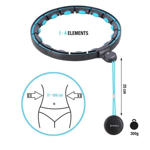 HHM17 BLACK-TURQUOISE – Hula Hop z Magnesami i Licznikiem HMS HHM17 BLACK-TURQUOISE – Hula Hop z Magnesami i Licznikiem HMS