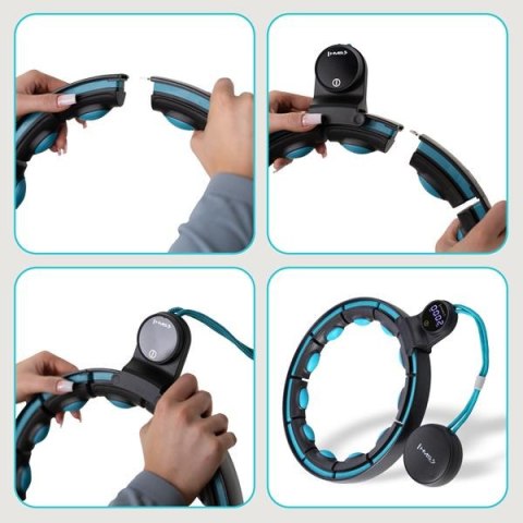 HHM17 BLACK-TURQUOISE – Hula Hop z Magnesami i Licznikiem HMS HHM17 BLACK-TURQUOISE – Hula Hop z Magnesami i Licznikiem HMS