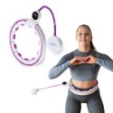 HHM17 WHITE-VIOLET – Hula Hop z Magnesami i Licznikiem HMS