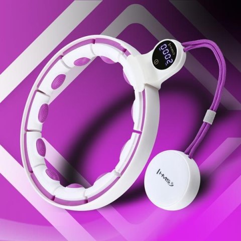 HHM17 WHITE-VIOLET – Hula Hop z Magnesami i Licznikiem HMS HHM17 WHITE-VIOLET – Hula Hop z Magnesami i Licznikiem HMS
