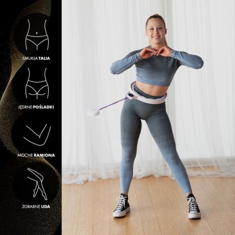 HHM17 WHITE-VIOLET – Hula Hop z Magnesami i Licznikiem HMS HHM17 WHITE-VIOLET – Hula Hop z Magnesami i Licznikiem HMS