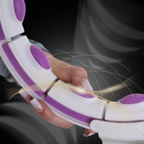 HHM17 WHITE-VIOLET – Hula Hop z Magnesami i Licznikiem HMS HHM17 WHITE-VIOLET – Hula Hop z Magnesami i Licznikiem HMS