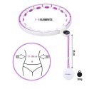 HHM17 WHITE-VIOLET – Hula Hop z Magnesami i Licznikiem HMS