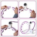 HHM17 WHITE-VIOLET – Hula Hop z Magnesami i Licznikiem HMS