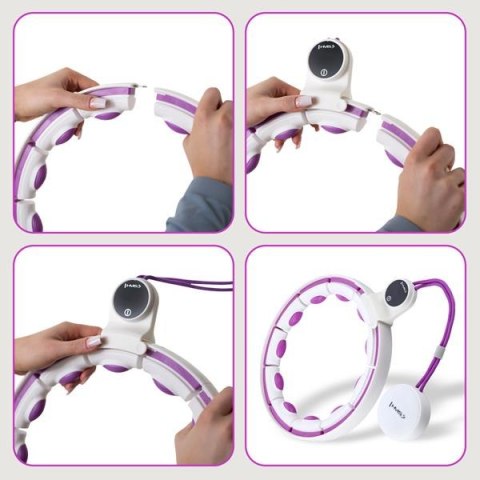 HHM17 WHITE-VIOLET – Hula Hop z Magnesami i Licznikiem HMS HHM17 WHITE-VIOLET – Hula Hop z Magnesami i Licznikiem HMS
