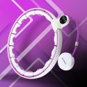 HHM17 WHITE-VIOLET – Hula Hop z Magnesami i Licznikiem HMS