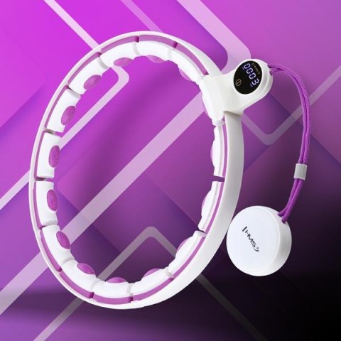 HHM17 WHITE-VIOLET – Hula Hop z Magnesami i Licznikiem HMS HHM17 WHITE-VIOLET – Hula Hop z Magnesami i Licznikiem HMS