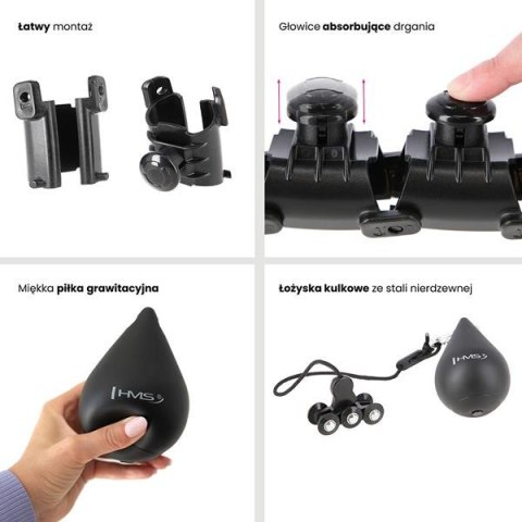 HHW01 BLACK – Hula Hop z Wypustkami i Obciążnikiem HMS HHW01 BLACK – Hula Hop z Wypustkami i Obciążnikiem HMS