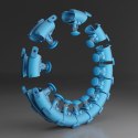 HHW01 BLUE – Hula Hop z Wypustkami i Obciążnikiem HMS