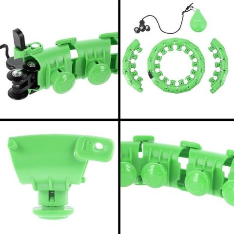 HHW01 GREEN – Hula Hop z Wypustkami i Obciążnikiem HMS HHW01 GREEN – Hula Hop z Wypustkami i Obciążnikiem HMS