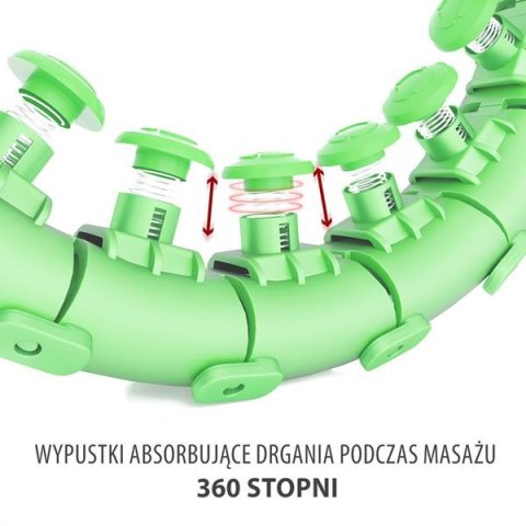 HHW01 GREEN – Hula Hop z Wypustkami i Obciążnikiem HMS HHW01 GREEN – Hula Hop z Wypustkami i Obciążnikiem HMS