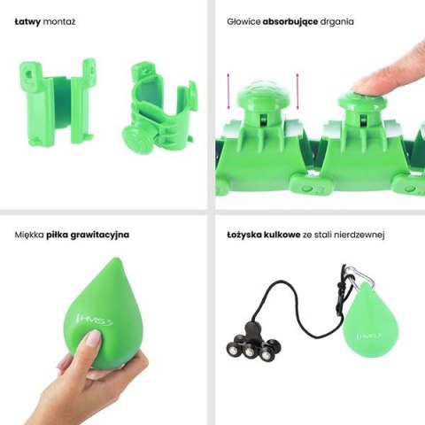 HHW01 GREEN – Hula Hop z Wypustkami i Obciążnikiem HMS HHW01 GREEN – Hula Hop z Wypustkami i Obciążnikiem HMS