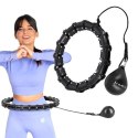 HHW02 BLACK – Hula Hop z Wypustkami i Obciążnikiem HMS