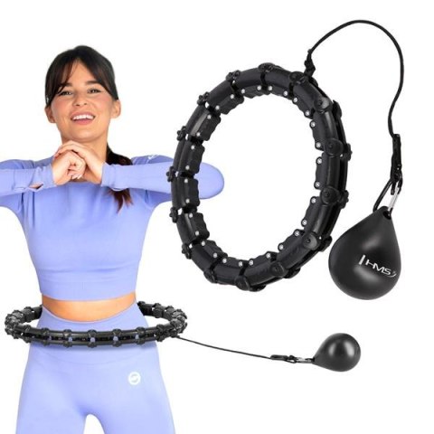 HHW02 BLACK – Hula Hop z Wypustkami i Obciążnikiem HMS HHW02 BLACK – Hula Hop z Wypustkami i Obciążnikiem HMS