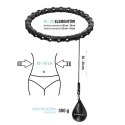 HHW02 BLACK – Hula Hop z Wypustkami i Obciążnikiem HMS
