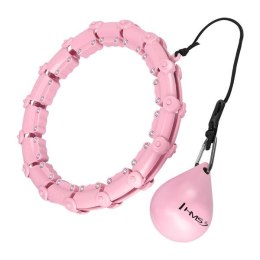 HHW02 LIGHT PINK – Hula Hop z Wypustkami i Obciążnikiem HMS