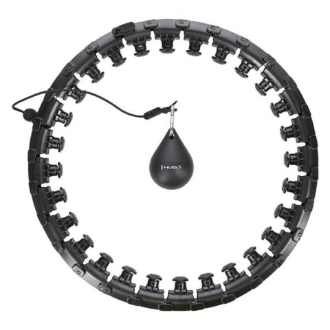 HHW12 PLUS SIZE BLACK – Hula Hop z Wypustkami i Obciążnikiem HMS HHW12 PLUS SIZE BLACK – Hula Hop z Wypustkami i Obciążnikiem HMS