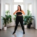 HHW12 PLUS SIZE BLACK – Hula Hop z Wypustkami i Obciążnikiem HMS