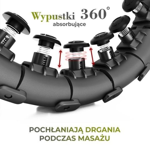 HHW12 PLUS SIZE BLACK – Hula Hop z Wypustkami i Obciążnikiem HMS HHW12 PLUS SIZE BLACK – Hula Hop z Wypustkami i Obciążnikiem HMS