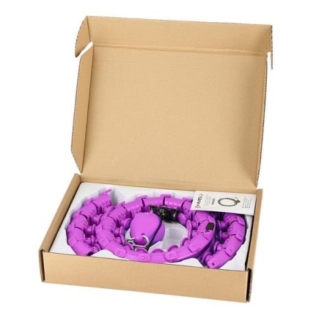 HHW12 PLUS SIZE HULA HOP VIOLET Z WYPUSTKAMI I OBCIĄŻNIKIEM HMS HHW12 PLUS SIZE HULA HOP VIOLET Z WYPUSTKAMI I OBCIĄŻNIKIEM HMS