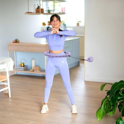 OHA02 HULA HOP VIOLET Z WYPUSTKAMI I OBCIĄŻNIKIEM ONE FITNESS OHA02 HULA HOP VIOLET Z WYPUSTKAMI I OBCIĄŻNIKIEM ONE FITNESS