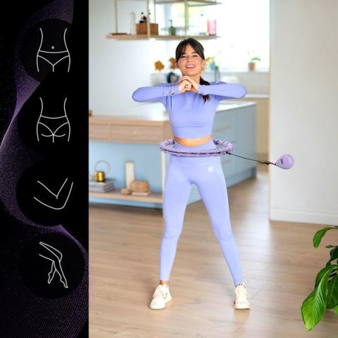 OHA02 HULA HOP VIOLET Z WYPUSTKAMI I OBCIĄŻNIKIEM ONE FITNESS OHA02 HULA HOP VIOLET Z WYPUSTKAMI I OBCIĄŻNIKIEM ONE FITNESS