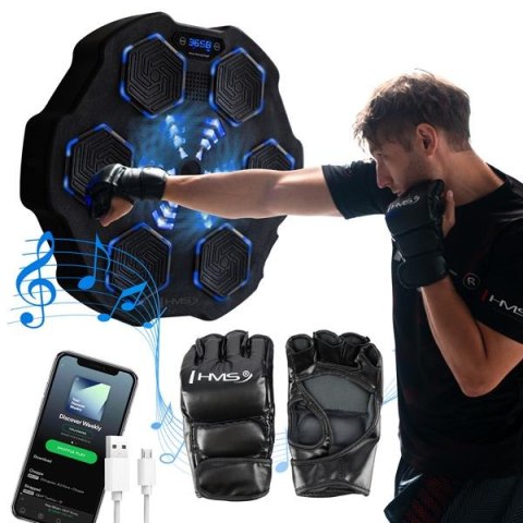 TB02 ELEKTRONICZNA TARCZA BOKSERSKA BLUETOOTH Z MUZYKĄ I RĘKAWICAMI HMS TB02 ELEKTRONICZNA TARCZA BOKSERSKA BLUETOOTH Z MUZYKĄ I RĘKAWICAMI HMS
