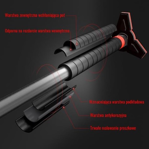 Drążek Rozporowy w Futrynę z Poziomicą 98-130 cm Trening Pleców i Brzucha Drążek Rozporowy w Futrynę z Poziomicą 98-130 cm Trening Pleców i Brzucha