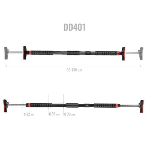 Drążek Rozporowy w Futrynę z Poziomicą 98-130 cm Trening Pleców i Brzucha Drążek Rozporowy w Futrynę z Poziomicą 98-130 cm Trening Pleców i Brzucha