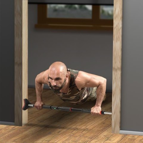 Drążek Rozporowy w Futrynę z Poziomicą 98-130 cm Trening Pleców i Brzucha Drążek Rozporowy w Futrynę z Poziomicą 98-130 cm Trening Pleców i Brzucha