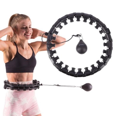 ZESTAW HULA HOP HHW01 BLACK Z WYPUSTKAMI I OBCIĄŻNIKIEM HMS + PAS BR163 RED ZESTAW HULA HOP HHW01 BLACK Z WYPUSTKAMI I OBCIĄŻNIKIEM HMS + PAS BR163 RED