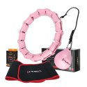 HULA HOP HHW02 LIGHT PINK + PAS WYSZCZUPLAJĄCY BR163 RED | Trening & Masaż