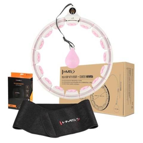 ZESTAW HULA HOP HHW06 PINK + PAS WYSZCZUPLAJĄCY BR163 BLACK HMS ZESTAW HULA HOP HHW06 PINK + PAS WYSZCZUPLAJĄCY BR163 BLACK HMS