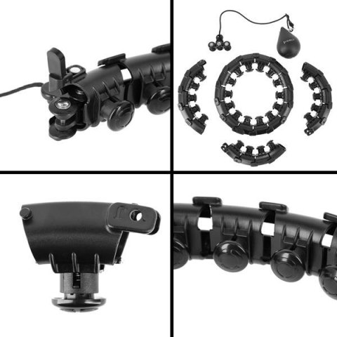 ZESTAW HULA HOP HHW12 BLACK Z WYPUSTKAMI I OBCIĄŻNIKIEM HMS + PAS BR163 BLACK PLUS SIZE ZESTAW HULA HOP HHW12 BLACK Z WYPUSTKAMI I OBCIĄŻNIKIEM HMS + PAS BR163 BLACK PLUS SIZE