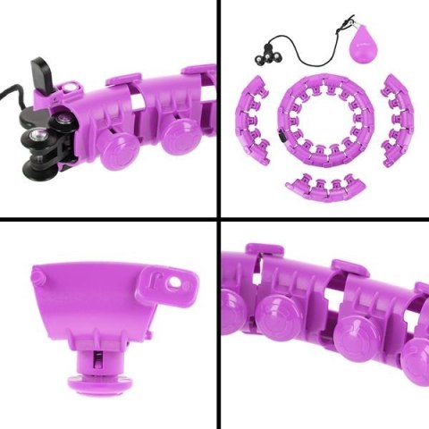 ZESTAW HULA HOP HHW12 VIOLET Z WYPUSTKAMI I OBCIĄŻNIKIEM HMS + PAS BR163 BLACK PLUS SIZE ZESTAW HULA HOP HHW12 VIOLET Z WYPUSTKAMI I OBCIĄŻNIKIEM HMS + PAS BR163 BLACK PLUS SIZE