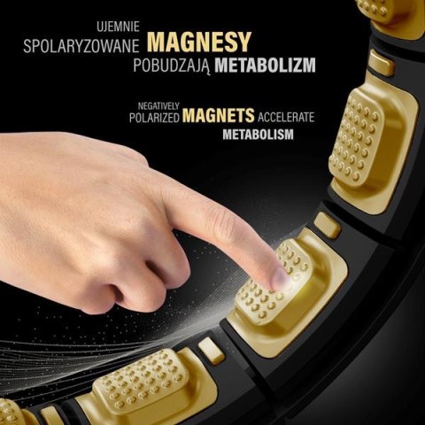 ZESTAW HULA HOP MAGNETYCZNY BLACK/GOLD HHM13 Z LICZNIKIEM HMS + PAS WYSZCZUPLAJĄCY BR163 BLACK ZESTAW HULA HOP MAGNETYCZNY BLACK/GOLD HHM13 Z LICZNIKIEM HMS + PAS WYSZCZUPLAJĄCY BR163 BLACK