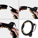 ZESTAW HULA HOP MAGNETYCZNY BLACK/GOLD HHM13 Z LICZNIKIEM HMS + PAS WYSZCZUPLAJĄCY BR163 BLACK