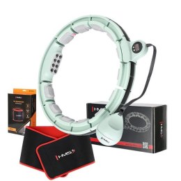 ZESTAW HULA HOP MAGNETYCZNY GREEN HHM13 Z LICZNIKIEM HMS + PAS WYSZCZUPLAJĄCY BR163 RED