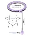 ZESTAW HULA HOP MAGNETYCZNY VIOLET HHM13 Z LICZNIKIEM HMS + PAS WYSZCZUPLAJĄCY BR163 RED