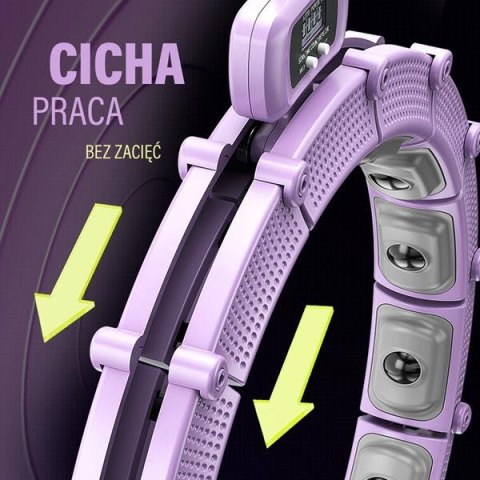 ZESTAW HULA HOP MAGNETYCZNY VIOLET HHM14 Z LICZNIKIEM HMS + PAS WYSZCZUPLAJĄCY BR163 BLACK ZESTAW HULA HOP MAGNETYCZNY VIOLET HHM14 Z LICZNIKIEM HMS + PAS WYSZCZUPLAJĄCY BR163 BLACK