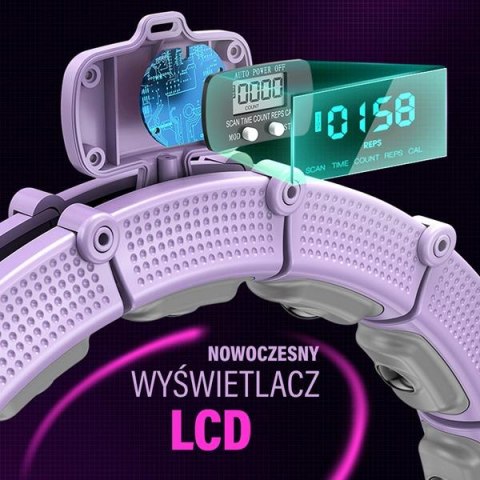ZESTAW HULA HOP MAGNETYCZNY VIOLET HHM14 Z LICZNIKIEM HMS + PAS WYSZCZUPLAJĄCY BR163 BLACK ZESTAW HULA HOP MAGNETYCZNY VIOLET HHM14 Z LICZNIKIEM HMS + PAS WYSZCZUPLAJĄCY BR163 BLACK