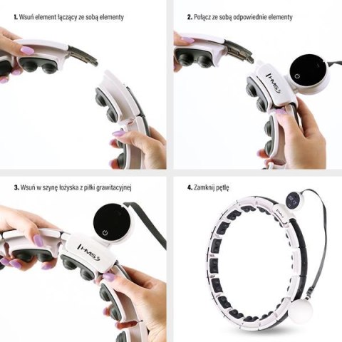 ZESTAW HULA HOP MAGNETYCZNY WHITE HHM16 Z LICZNIKIEM HMS + PAS WYSZCZUPLAJĄCY BR163 BLACK ZESTAW HULA HOP MAGNETYCZNY WHITE HHM16 Z LICZNIKIEM HMS + PAS WYSZCZUPLAJĄCY BR163 BLACK