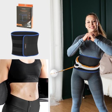 Zestaw Hula Hop Magnetyczny White/Orange Hhm21 Z Licznikiem Hms + Pas Wyszczuplający Br1313