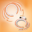 Zestaw Hula Hop Magnetyczny White/Orange Hhm21 Z Licznikiem Hms + Pas Wyszczuplający Br1313